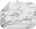 Sanwarm Absorbent Dish Drying Mat, Marble Gray Stone Paint Microfiber Pad by SanwarmHomeDecor