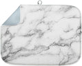Sanwarm Absorbent Dish Drying Mat, Marble Gray Stone Paint Microfiber Pad by SanwarmHomeDecor