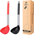 Pack of 2 Ladle Spoon, Silicone Large Spoon by BUNDLEPRO