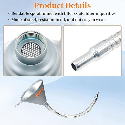 14.84" Steel Bendable Spout Funnel - Image 4