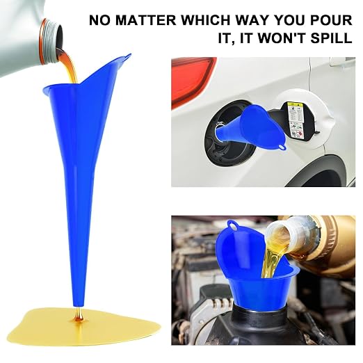Long-Neck Oil Funnel for Automotive – Multi-Function Plastic Funnel for Oil - Image 4