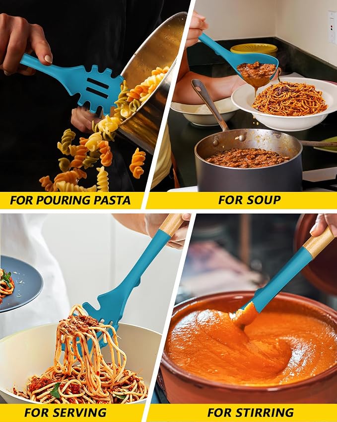 Silicone Soup Ladle and Spaghetti Spoon Set - Image 5