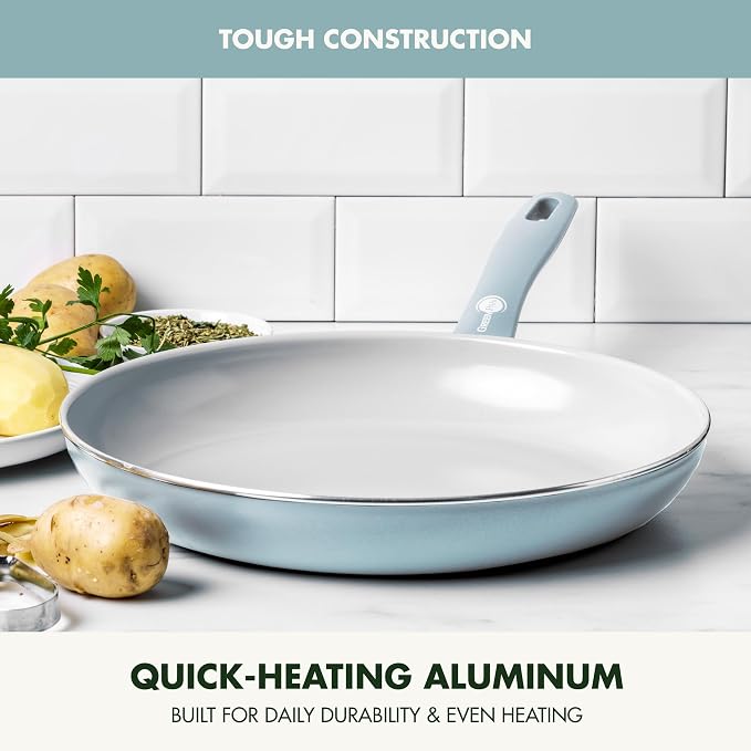 GreenPan Dover 12” Frying Pan Skillet, Non-Toxic PFAS-Free Ceramic Nonstick - Image 4