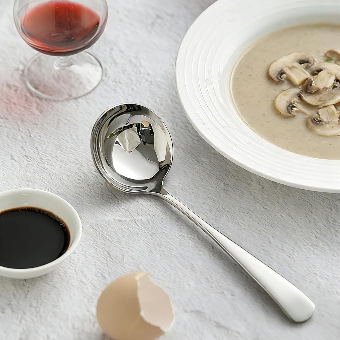 Small Ladle for Serving, 7.8 Inch 18/10 Stainless Steel Mini Gravy Ladle for - Image 6