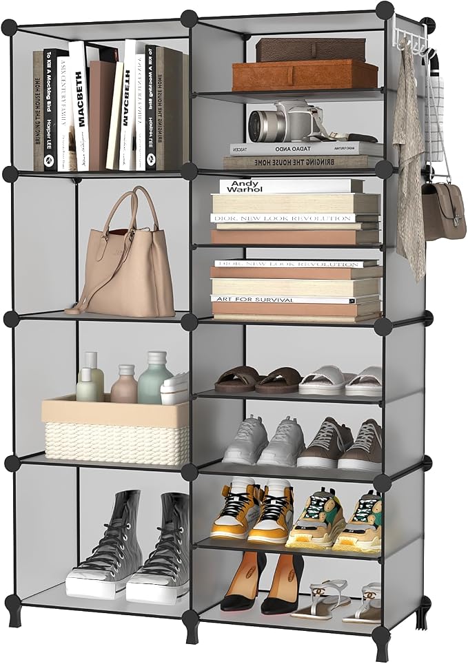 AWTATOS Closet Organizer 8 Cube Storage Shelves Clothes Organizers Stackable - Image 8