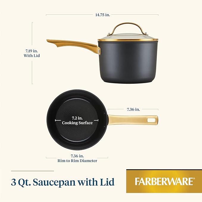 Farberware Forged Induction Ceramic Cookware Nonstick Saucepan - Image 2