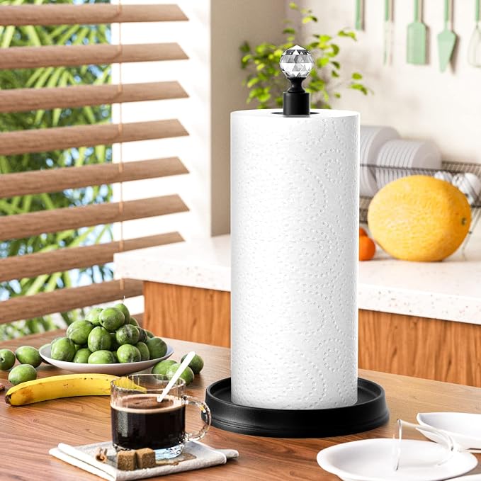 KASUNTO Paper Towel Holder, Steel Paper Towel Holder Countertop - Image 5