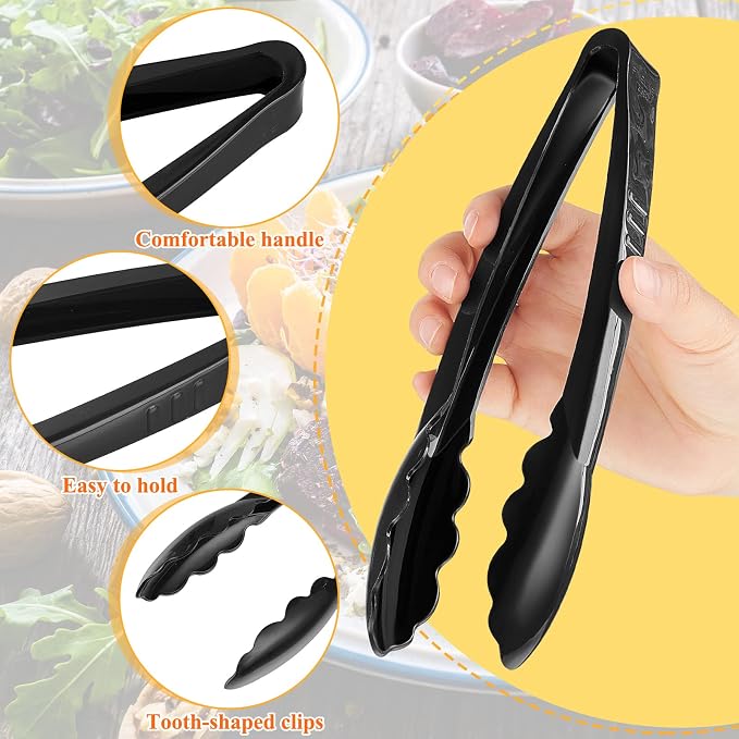 Tessco for you 150 Pcs Plastic Tongs for Serving Bulk, 9 Inch Plastic - Image 3
