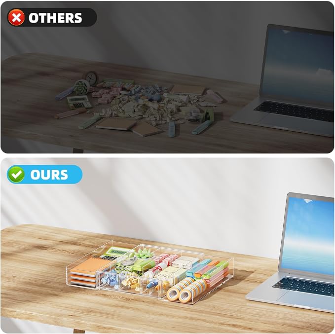 Marbrasse Expandable Desk Drawer Organizer, Desk Organizers and Accessories - Image 9