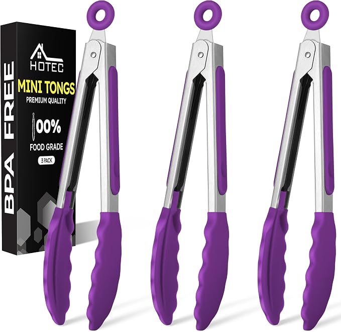 Hotec Mini Silicone Kitchen Tongs by Hotec