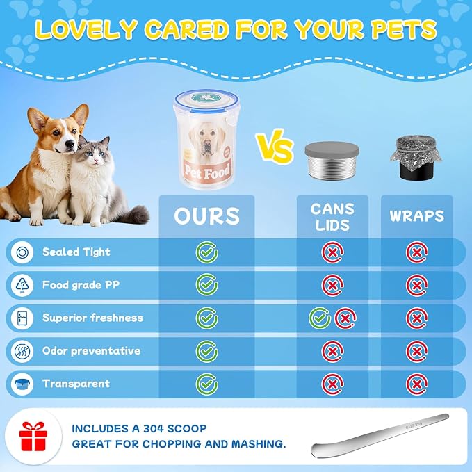 REFLYING Canned Cat Food Storage Lids, Reusable Airtight Can Cover Pet Food - Image 4