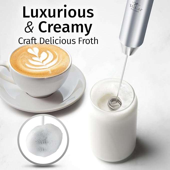 Zulay Kitchen Rechargeable Milk Frother Handheld Lux - Image 2