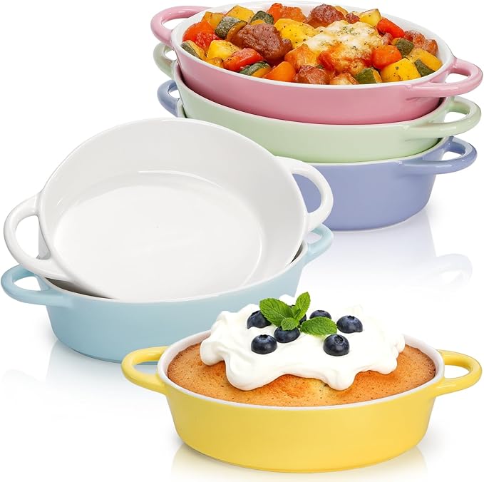 Foraineam 6 Pack 20 oz Oval Au Gratin Baking Dishes by Foraineam