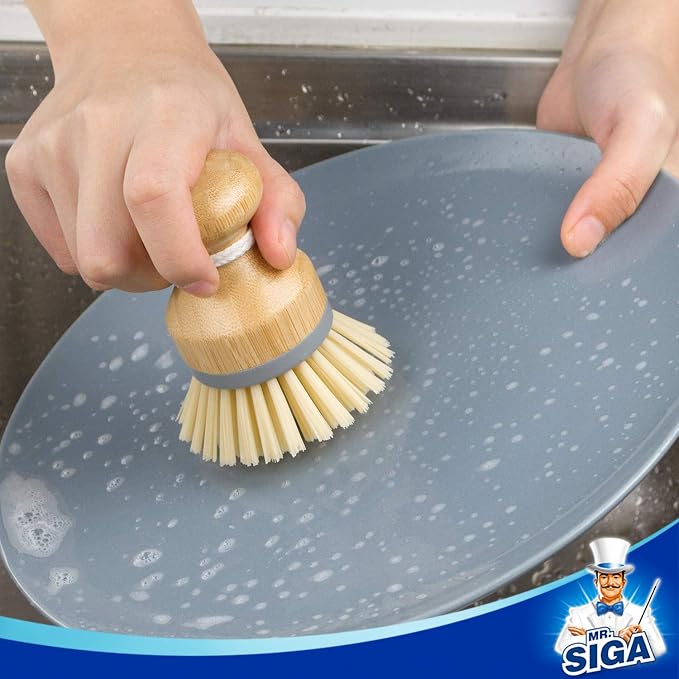 MR.SIGA Bamboo Palm Brush, Scrub Brush - Image 5