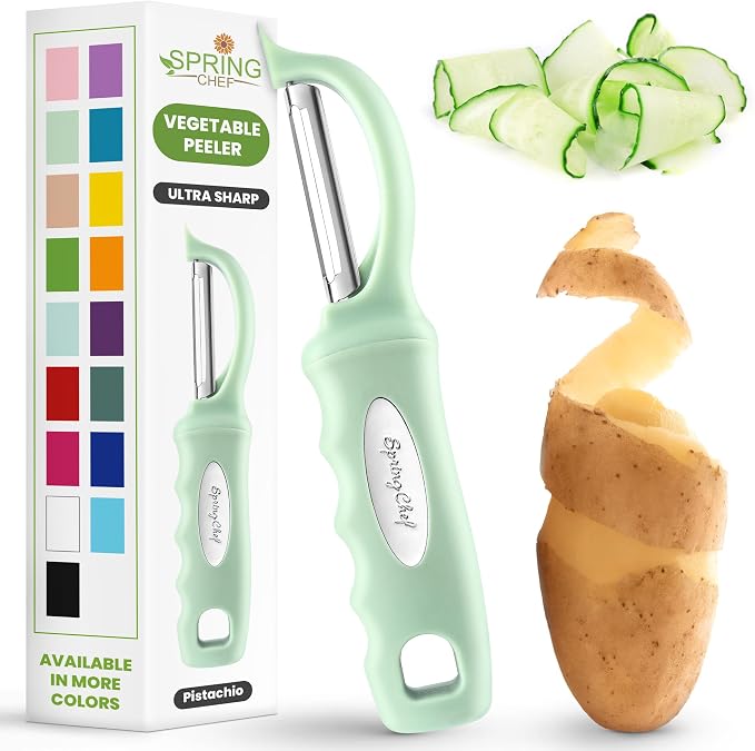 Spring Chef Premium Swivel Vegetable Peeler, Comfortable Handle and Ultra Sharp by SpringChef