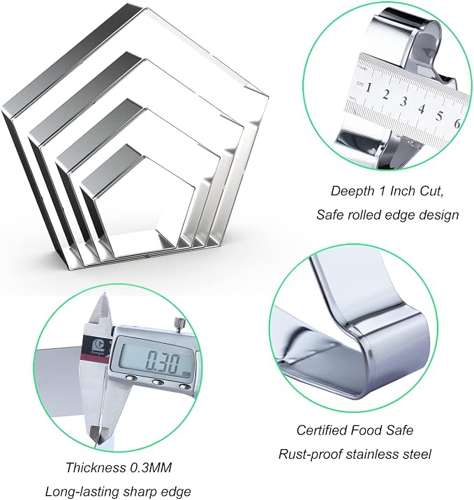 Pentagon Cookie Cutter Set Large - Image 3