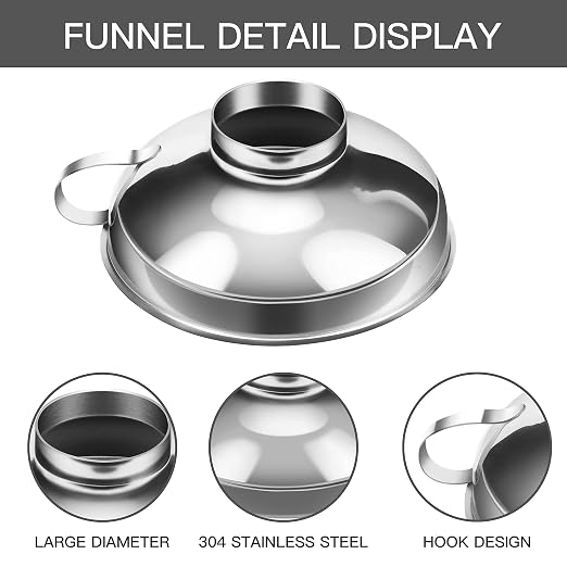 2 PCS Canning Funnel for Wide and Regular Jars, Wide Mouth Funnel Stainless - Image 6