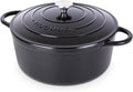 Cast Iron Dutch Oven with Lid – Non-Stick Ovenproof Enamelled Casserole Pot – by Nuovva
