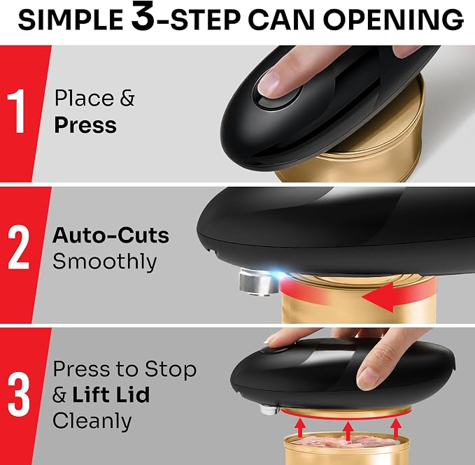 MUELLER HOME SmoothEdge Auto Electric Can Opener – Battery‑Operated One‑Touch w - Image 4