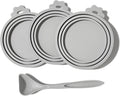 Silicone Cat Dog Food Can Lids, Universal 3-in-1, (3 lids +1 spoon)