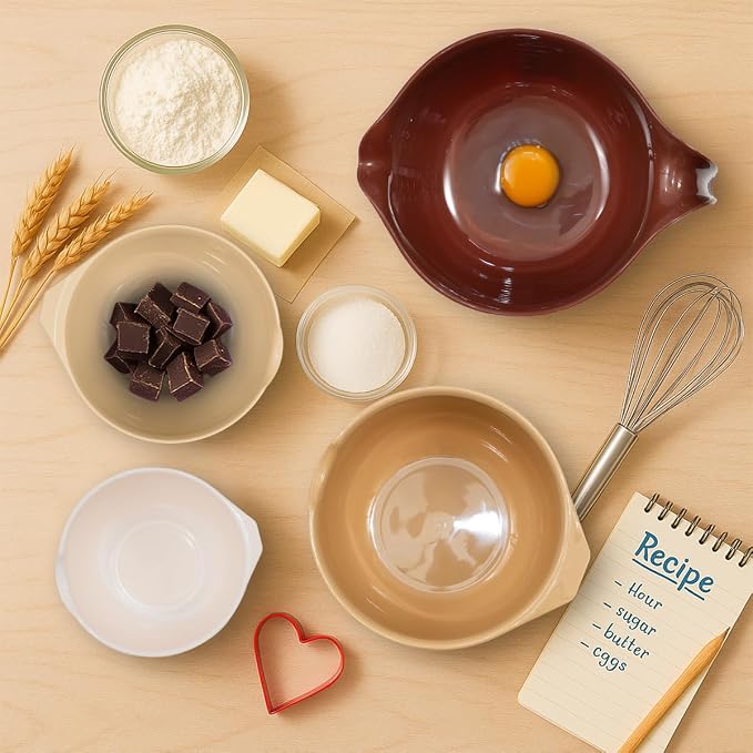Glad Mixing Bowls with Pour Spout, Dishwasher Safe Kitchen Cooking and Baking - Image 2