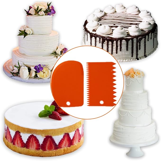 6pcs Cake Scraper Decorating Comb and Icing Smoother Reusable Bread Cream Pizza - Image 4
