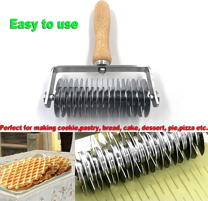 Stainless Steel Dough Lattice Roller Cutter - Image 2