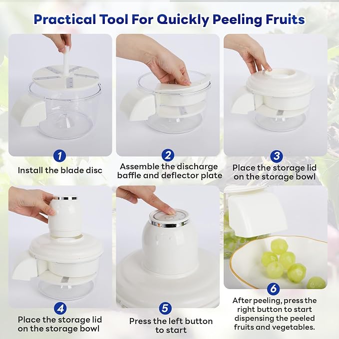 Automatic Grape Peeler Machine, Electric Garlic & Cherry Tomato Peeler Skin - Image 7