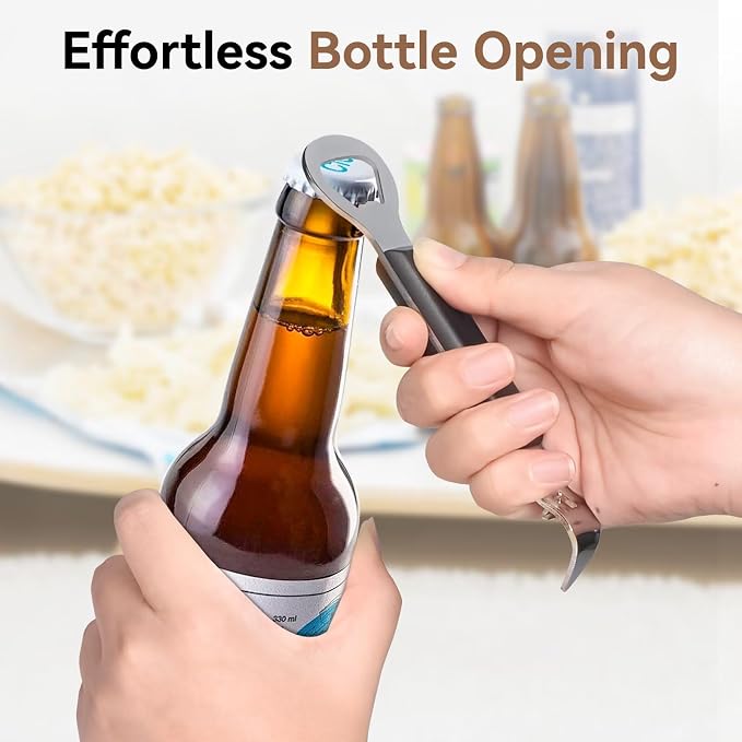 Anyongora 2-in-1 Can Punch Opener & Bottle Opener, Can Opener, Stainless Steel - Image 2