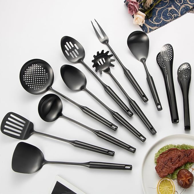 304 Stainlss Steel Matte Kitchen Utensils Set, Pasta Server - Image 7