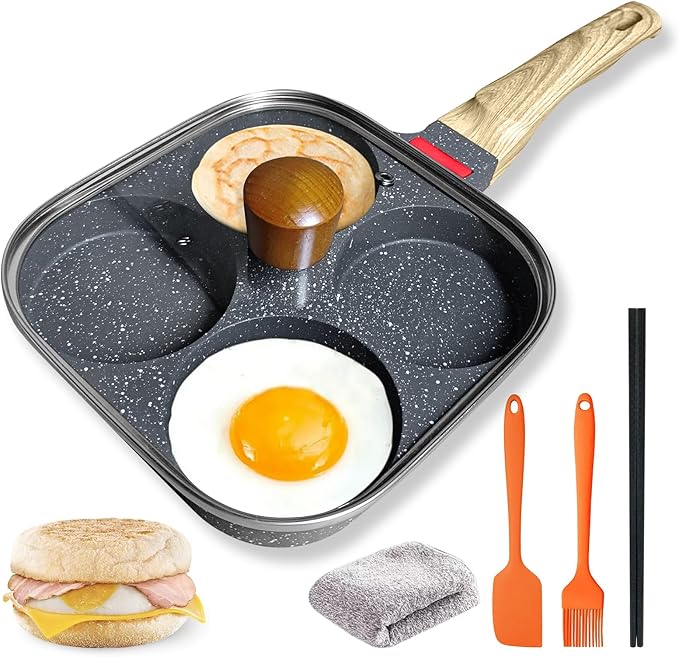 4‑Cup Nonstick Egg Pan Set by Ywmoml