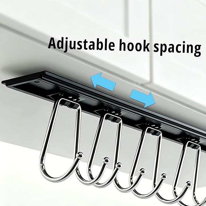 Cociat 2PCS Utensil Racks with 12 Hooks 17.2 Inch Kitchen Utensil Holders - Image 5