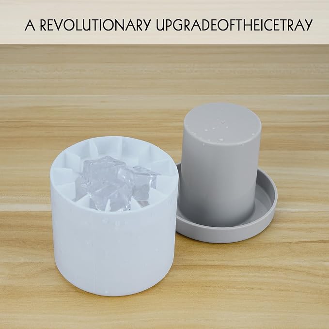 2 Pack Cylinder Ice Cube Mold Ice Trays, Silicone Ice Bucket, Portable Ice Cube - Image 3