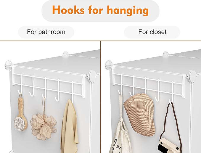 Stackable Closet Organizers and Storage 6 Cube Storage Organizer Closet - Image 6