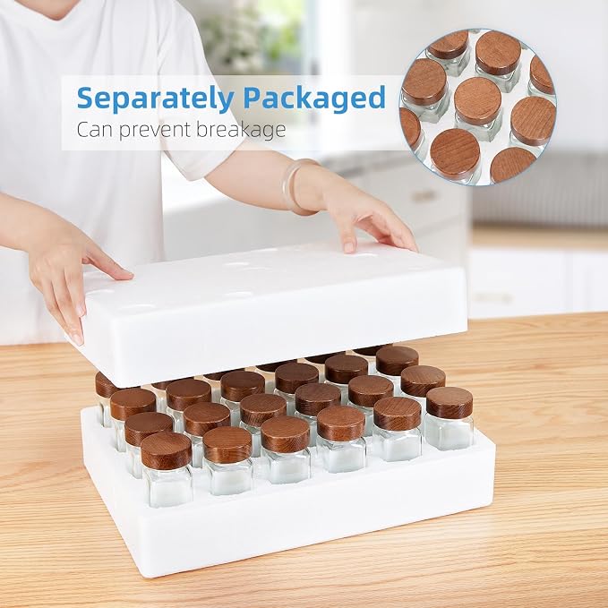 Yangbaga 24Pcs Glass Spice Jars - Image 8