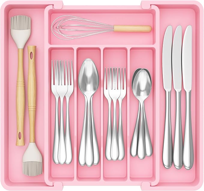 Lifewit Silverware Drawer Organizer, Expandable Utensil Tray by Lifewit