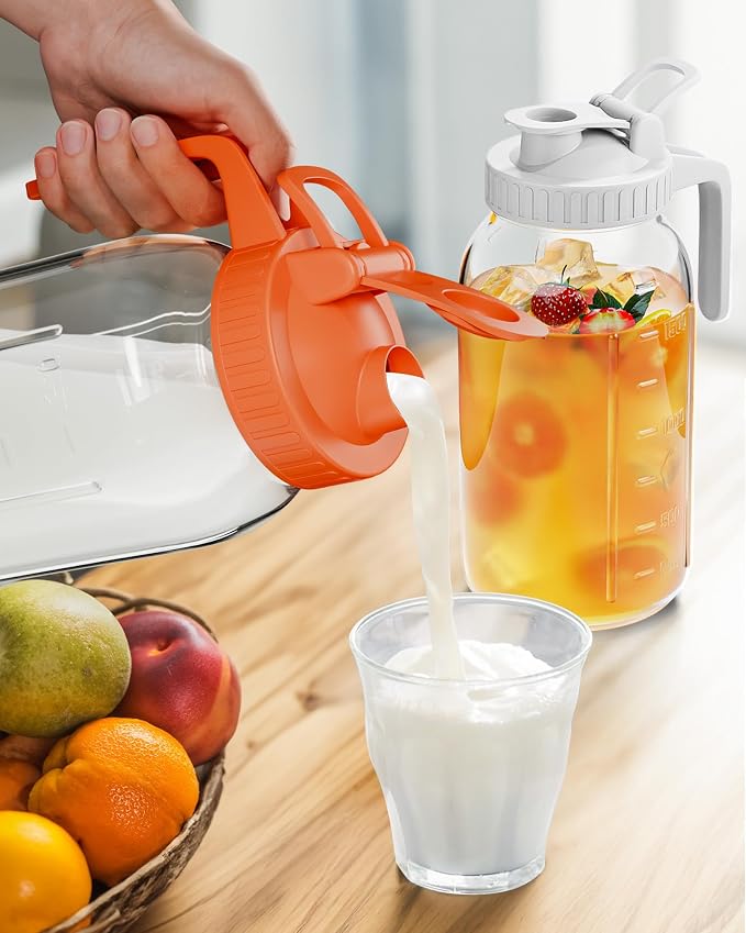 2 Pack Glass Mason Jar Pitcher - Image 6