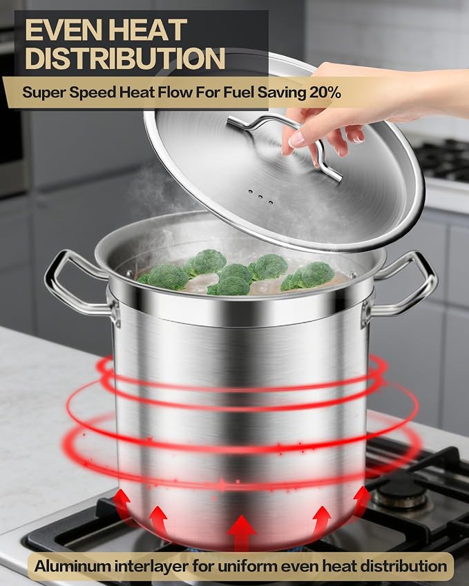 STOCKPOT 20 Quart Soup Pot - Image 6