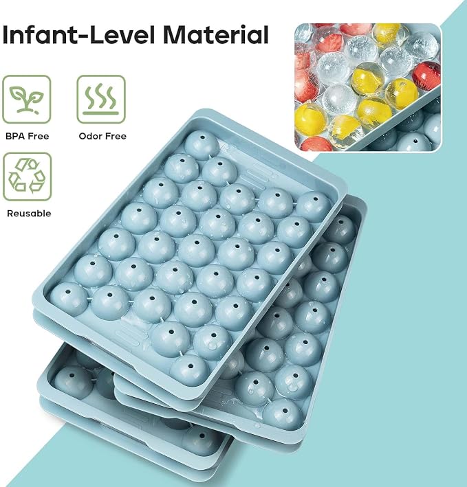 Round Ice Cube Trays for Freezer - Image 2