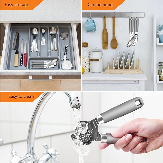 Can Opener, Professional 3-In-1 Multifunctional Manual Can Openers Bottle Opener - Image 4