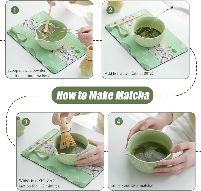 Clay&Fire Matcha Whisk Set, Ceramic Matcha Set, Matcha Bowl - Image 6