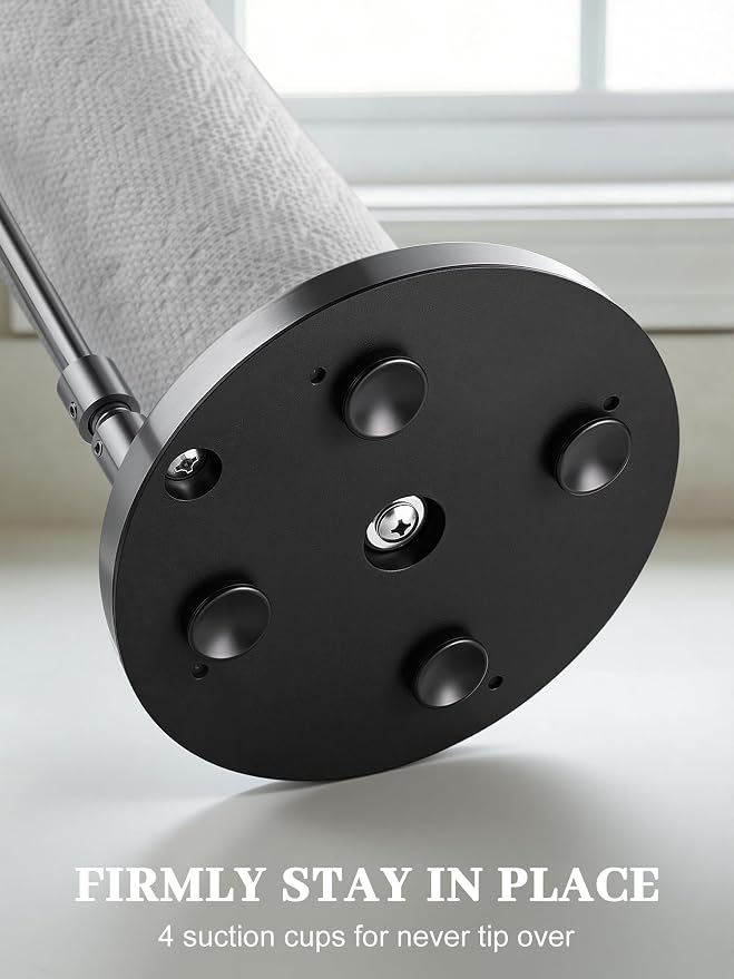 SMARTAKE Paper Towel Holder, Paper Towel Dispenser Standing Weighted Base Non - Image 6