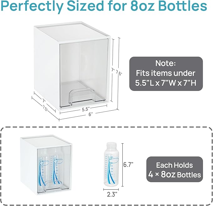 Vtopmart 2 Pack Stackable Storage Drawers, Plastic Organizers Bins - Image 2