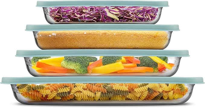 JoyJolt 8-Piece Borosilicate Glass Oven Dishes by JoyJolt