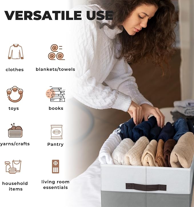 Criusia 6 Pack Clothes Bins for Organization - Image 6