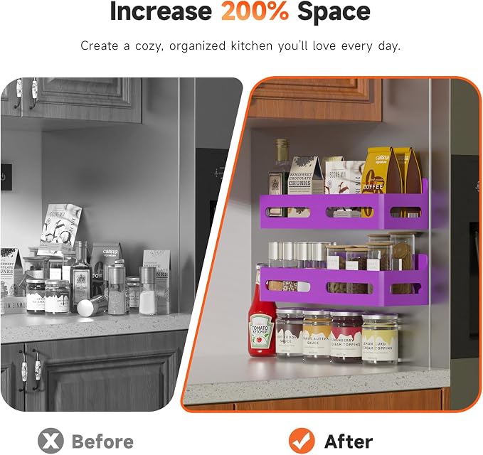 Sevenblue 4 Pack Strong Magnetic Spice Rack - Image 3