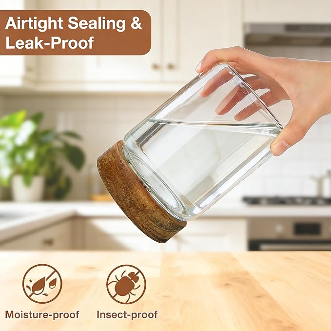 CONNOO 28oz Glass Storage Jars - Image 7