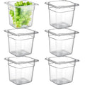 CURTA 6-Pack 1/6 Size 6" Deep NSF Polycarbonate Food Pans | Dishwasher & by CURTA