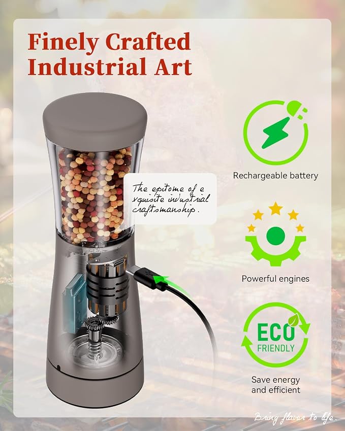Electric Salt and Pepper Grinder Set - Image 4