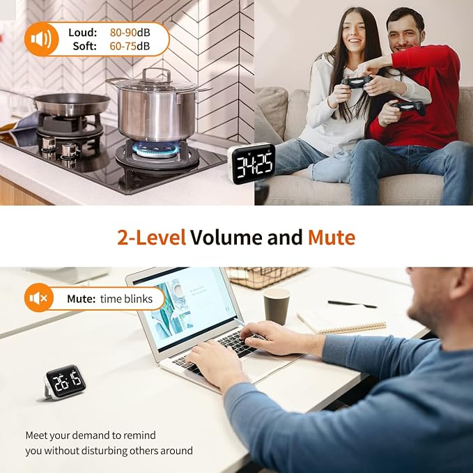 VOCOO Magnetic Kitchen Timer for Cooking - Image 4